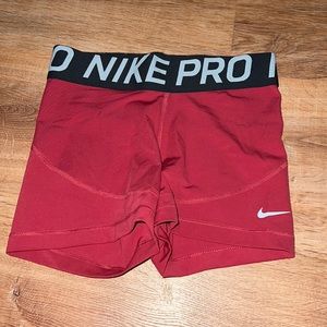 Nike pro shorts. Red size small.
